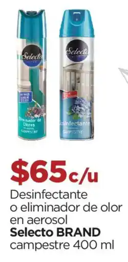 Chedraui selecto brand desinfectante o eliminador de olor campestre oferta