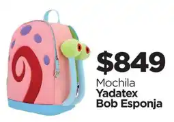 Chedraui Yadatex Mochila Bob Esponja oferta