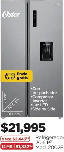Chedraui Oster Refrigerador oferta