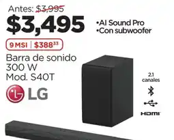 Chedraui LG Barra de sonido oferta