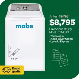 Chedraui Mabe lavadora oferta