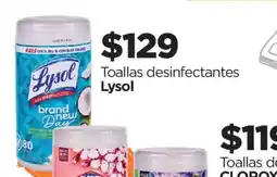 Chedraui Lysol Toallas desinfectantes oferta