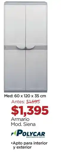 Chedraui Polycar Armario Mod. Siena oferta