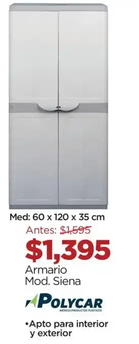 Chedraui Polycar Armario Mod. Siena oferta