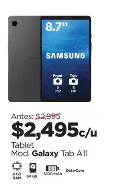 Chedraui Samsung Galaxy Tab A11 oferta