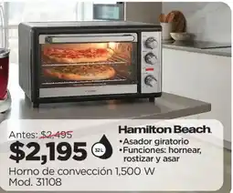 Chedraui Hamilton Beach Horno de convección oferta