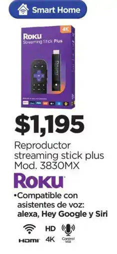Chedraui Roku Streaming Stick Plus oferta