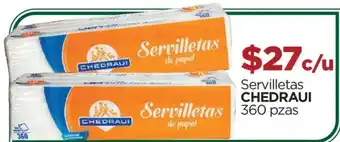 Chedraui servilletas de papel