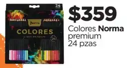 Chedraui Norma colores premium 24 pzas oferta