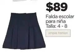 Chedraui simple fashion Falda escolar para niña oferta