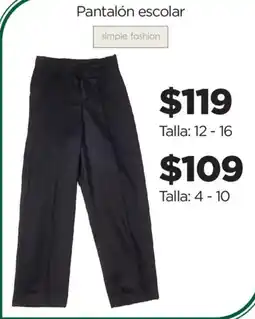 Chedraui simple fashion Pantalón escolar oferta