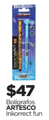 Chedraui Bolígrafos ARTESCO Inkorrect fun oferta