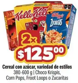 Smart & Final Kellogg's Cereal con azúcar, variedad de estilos oferta