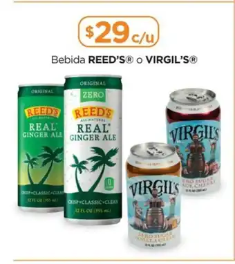 Chedraui Bebida REED'S o VIRGIL'S oferta