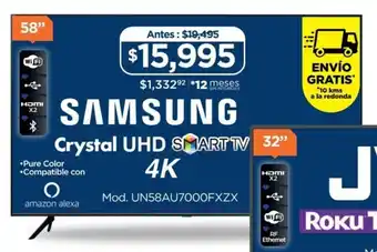 Samsung - 58" Crystal UHD Smart TV 4K
