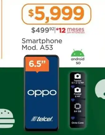 Oppo - 6.5" Smartphone Mod. A53