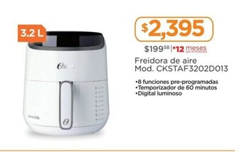 Chedraui Oster - Freidora de aire Mod. CKSTAF3202D013 oferta