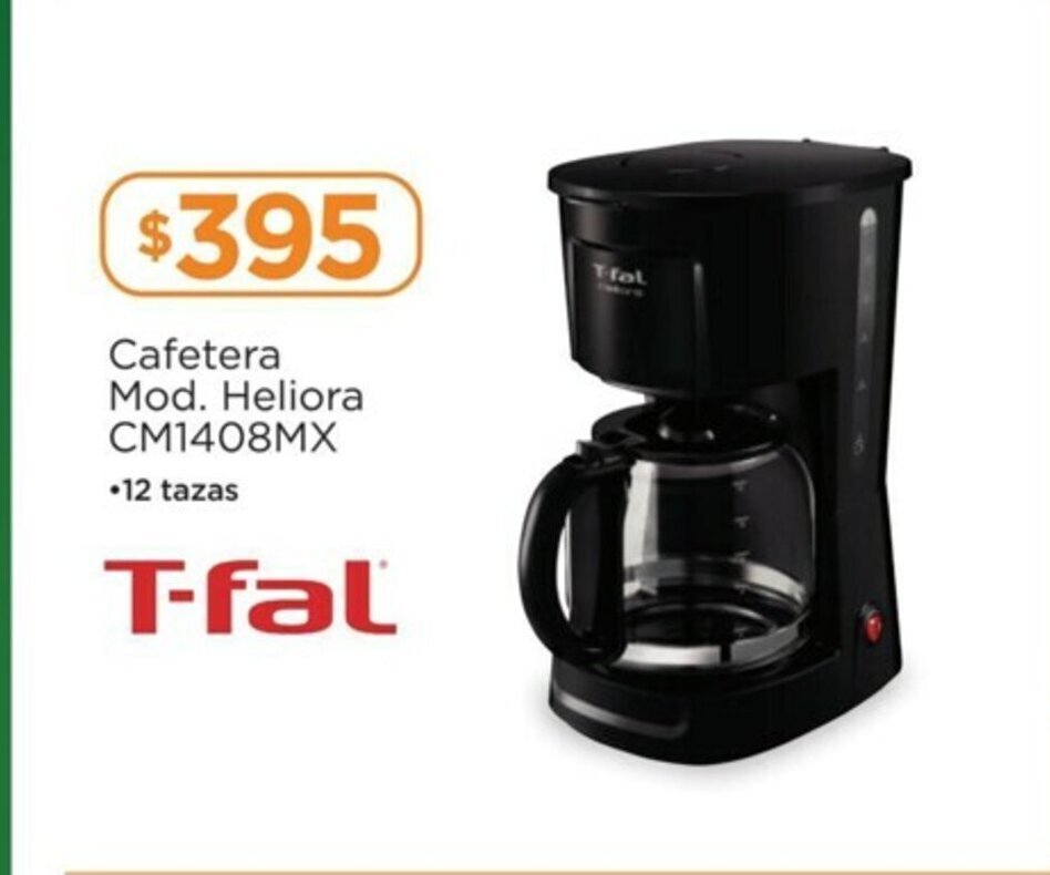 T-Fal - Cafetera Mod. Heliora CM1408MX oferta en Chedraui