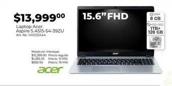 Office Depot Laptop Acer Aspire 5 A515-54-39ZU oferta