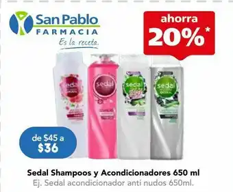 Sedal acond anti nudos btl c/650ml