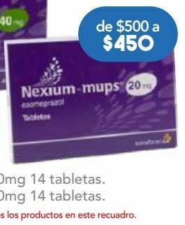 Farmacia San Pablo Nexium mups tab 20mg caj c/14 oferta