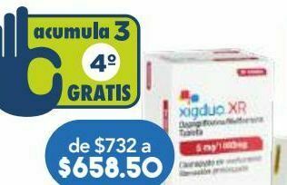 Farmacia San Pablo Xigduo xr tab 5/1000mg caj c/28 oferta