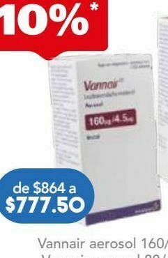 Farmacia San Pablo Vannair aer 160/4.5 mcg caj c/120d oferta