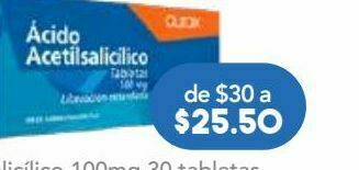 Farmacia San Pablo Acido acetilsal tab 100mg c/30 genvita oferta