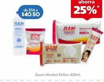 Farmacia San Pablo Zuum alcohol btl c/420ml oferta