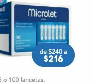 Farmacia San Pablo Microlet lancetas caj c/100pzs oferta