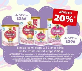 Farmacia San Pablo Similac hmo et3 1-3 años lat c/850gr oferta