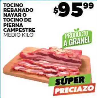 Tocino rebanado nayar o tocino de pierna campestre