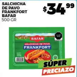 Merco Bafar salchicha de pavo frankfort oferta