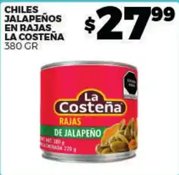 Merco La Costeña chiles jalapeños en rajas oferta