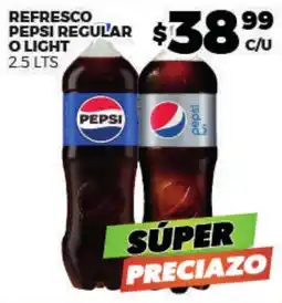 Merco Pepsi refresco regular o light oferta