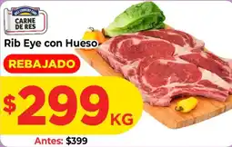 HEB hill country care carne de res rib eye con hueso oferta