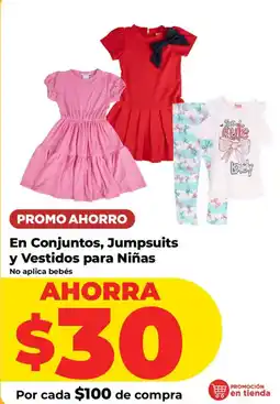 HEB Promo Ahorro En Conjuntos Jumpsuits y Vestidos para Niñas oferta