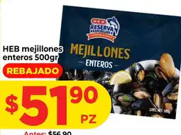 HEB heb mejillones enteros oferta