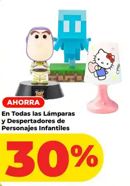 HEB Lámparas y Despertadores de Personajes Infantiles oferta