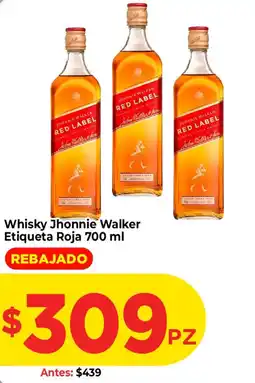 HEB Whisky Jhonnie Walker Etiqueta Roja oferta