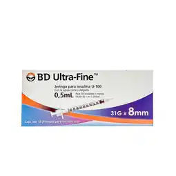 Farmacias YZA Bd Ultra-Fine 31Gx8Mm 10 Jga X 0.5Ml oferta