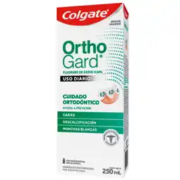 Farmacias YZA COLGATE ENJUAGUE BUCAL ORTHOGARD 250ML oferta