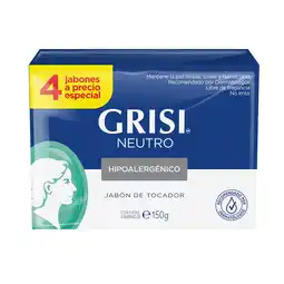 Farmacias YZA Grisi Jabon Cuadripack Neutro 150G oferta