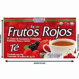 Farmacias YZA Te Frutos Rojos 30 Sobres oferta