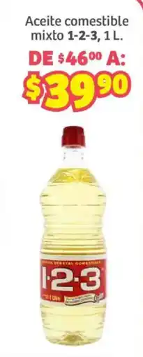Soriana Híper Aceite comestible mixto 1-2-3 oferta