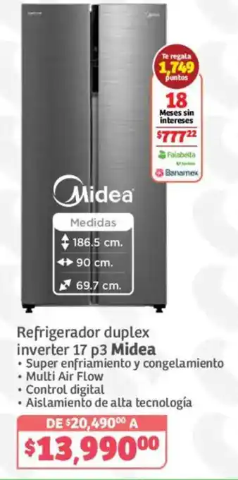 Midea refrigerador duplex inverter 17 p3