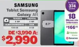 Soriana Híper Samsung Tablet Samsung Galaxy A11 oferta