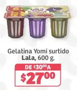 Soriana Híper Lala Gelatina Yomi surtido oferta