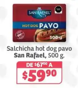 Soriana Híper San Rafael hot dog pavo oferta