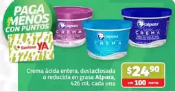 Soriana Híper Alpura crema ácida entera deslactosada o reducida en grasa oferta